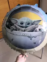 Globo Metálico Redondo Baby Yoda - Star Wars