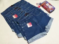 Short Jeans Denim Elastizado Dobladillo  Lindo Calce