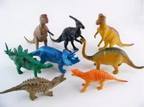 Kit 8 Peças Dinossauros De Borracha Miniatura - Jurrasic Wor