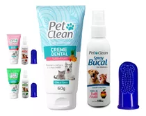 Gel Creme Dental Pet + Spray Bucal + Escova Dente Cachorro Sabor Tutti-fruti