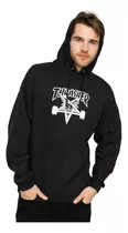 Buzo Thrasher Canguro Skategoat Hoodie Negro Nuevo Original 