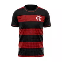 Camisa Braziline Flamengo Classmate Masculina Preto Vermelho