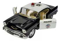 Miniatura Carro 1957 Chevrolet Bel Air Policia Antigo Metal