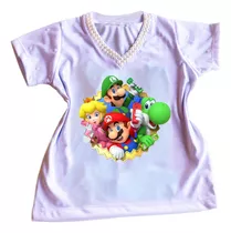 Camiseta Camisa Personalizada Infantil Do Super Mario Mod18