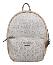 Mochila Backpack Guess Color Beige Diseño De La Tela Liso