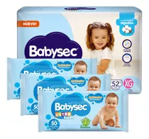 Combo Babysec Ultra Soft Pañales Con 3 Toallitas Humedas