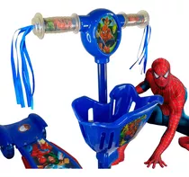 Patinete 3 Rodas Musical Com Luz - Homem Aranha Cor Homem Aranha (azul)