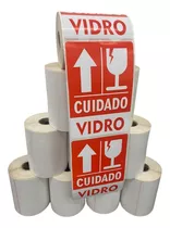 Kit 4 Etiqueta Cuidado Vidro Taça Frágil Este Lado Para Cima