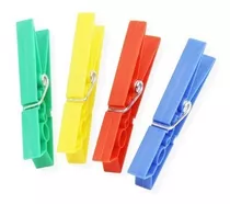 Palillos De Plastico Colores Para Colgar Tender Ropa X12