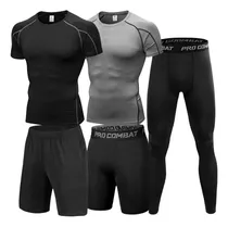 Conjunto Deportivo Térmico X5 Calza Remera Fitness - El Rey