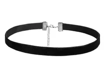 Gargantilha Choker Veludo Fino Retrô Vintage Preto Gótico