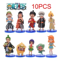 10 Unidades/conjunto Anime One Piece Pvc Action Figures Bone