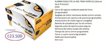  Alarma Eagle Eye Lx-a93, Para Vehículo 