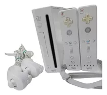 Wii 2 Mandos Originales + Disco Duro 500gb Adaptador De Hdmi Color Blanco