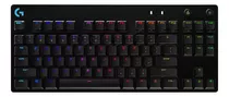 Teclado Gamer Logitech G Pro Series G Pro Qwerty Gx Blue Clicky Inglés Us Color Negro Con Luz Rgb