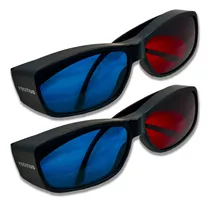 Kit 4 Óculos 3d Cinema Em Casa Família Red Blue Original