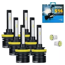 Kit 6 Ultra Led Shocklight S14 Nano Farol Alto Baixo Milha