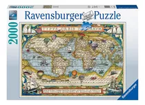 Puzzle 2000 Peças Mapa Do Mundo - Importado