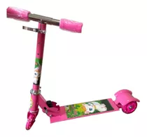 Patinete Infantil Menina Menino 3 Rodas Luz Dobrável Cor Rosa