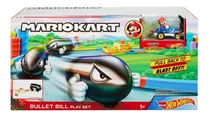  Lanzador De Hot Wheels Mariokart Bala Bullet Bill Playset 