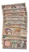 Billetes De Ecuador Juego De 5 A 50000 Sucres 11 Billetes