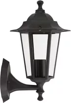 Farol Exteriores Farol De Pared Negro Impermeable Vidrio