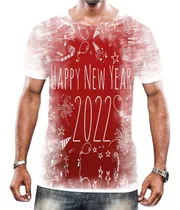 Camisa Camiseta Feliz Ano Novo Happy New Year 2022 Férias 30