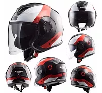 Casco Ls2 Verso Of570 Technic Doble Visor Jet Scooter 18 Cts