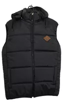 Chaleco Puffer Sire Hombre Con Capucha Desmontable