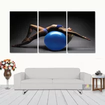 Quadros Decorativo Pilates Exercício Corpo 120x60 Lindo N4