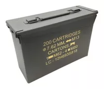 Caixa Munição Ammo Box Ntk Tático Aço Todos Calibres Militar