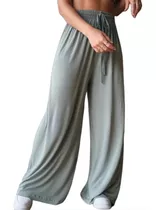 Pantalón De Dama Tiro Alto Bota Ancha, Pantalón Palazzo 