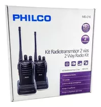 Radio Transmisor Philco Md216 2uni Ideal Guardias -bascotel Color Negro