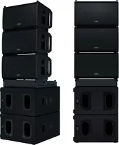 Qsc Triple  Active Line Array 600w Dual Ground Stack System