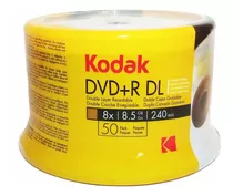 Torre De Dvd+r Dl Doble Capa Kodak 8.5 Gb (50 Unidades)