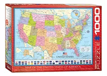 Mapa Eurográfico Dos Estados Unidos Puzzle 1000