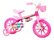 Bicicleta Infantil Feminina Menina Rosa Aro 12 Nathor Bike