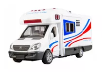 Miniatura Motorhome De Luxo Touring Car 1:32 Com Luzes