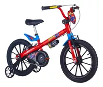 Bicicleta Infantil Do Homem Aranha Aro 16 Com Roda Lateral