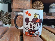 Tazas Mickey Mouse Minnie Cerámica Importada Disney Dibujo