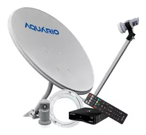 Receptor Tv Por Satélite Completo Com Antena 60cm Aquário