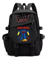 Mochila Con Poppy Playtime Huggy Wuggy De Mochila Infantil Color Negro 6