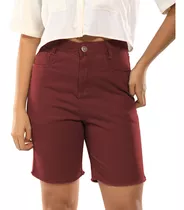 Shorts E Bermudas Femininas Jeans E Sarja Com Cintura Alta