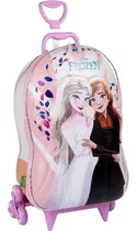 Malinha Mochila Escolar Frozen Anna E Elsa 3 Rodinhas G