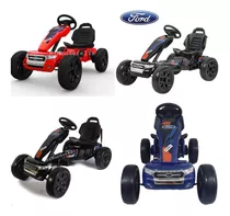 Chachicar Go Kart Ford Para Niños A Bateria Hasta 9 Años Color Azul/rojo/negro/blanco