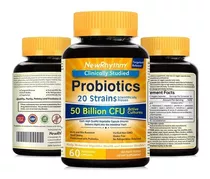 Probióticos 50 Billones Cfu Newrhythm 60cáp Digestión Inmune