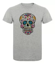 Remera Estampada Sublimada Calavera Mexicana Retro A091