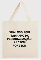 100 Sacolas Algodão Cru Ecobag Tamanho 40x40 - Personalizada