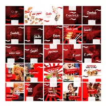 Pack 130-artes Mídias Sociais Sushi Editáveis Photoshop