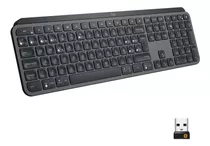 Teclado Bluetooth Logitech Master Series Mx Keys Qwerty Membrana Español España Color Grafito Con Luz Blanca